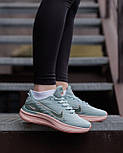Жіночі кросівки Nike Zoom Winflo Blue Pink весна-осінь-літо в сітку блакитні. Живе фото, фото 6