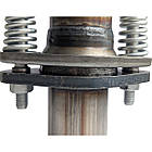 Фланець глушника в зборі (Демпферне з'єднання) d 48 мм (фланці + кільце + кріплення) неіржавка сталь ID48*L152, фото 2