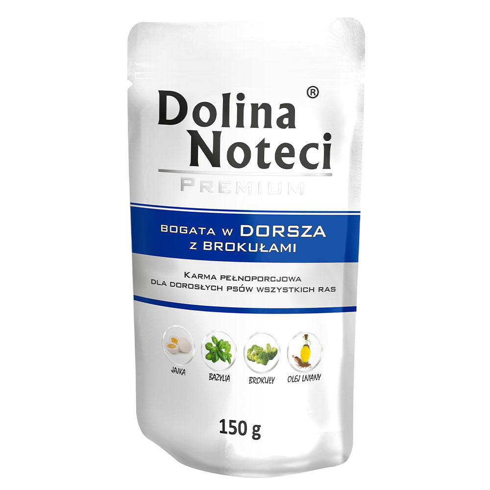 Вологий корм для собак з тріскою та броколі Dolina Noteci Premium 150 гр