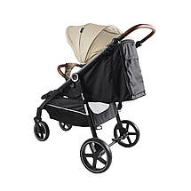Коляска прогулянкова дитяча JOY Sevillia (футкавер, підсклянник, дощовик) S-95998 Бежева, фото 5