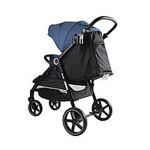 Коляска прогулянкова дитяча JOY Sevillia (футкавер, підсклянник, дощовик) S-64600 Синя, фото 3