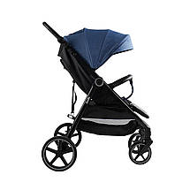 Коляска прогулянкова дитяча JOY Sevillia (футкавер, підсклянник, дощовик) S-64600 Синя, фото 4
