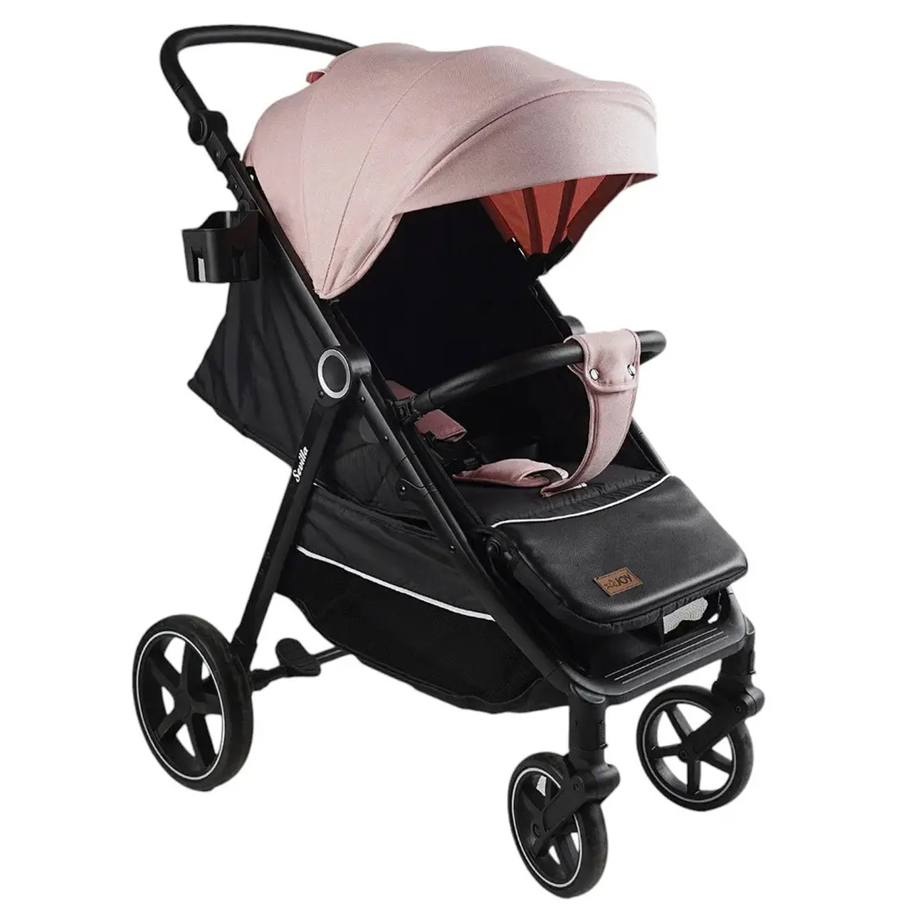 Коляска прогулянкова дитяча JOY Sevillia (футкавер, підсклянник, дощовик) S-15928 Рожева