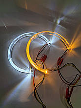 Ангельські оченята LED білий + помаранчевий BMW E46 (2x131mm, 2x146mm)