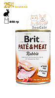 Корм вологий Brit Care Pate and Meat для дорослих собак з кроликом 400 г