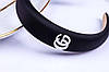 Чорний широкий жіночій обруч для волосся, фото 3