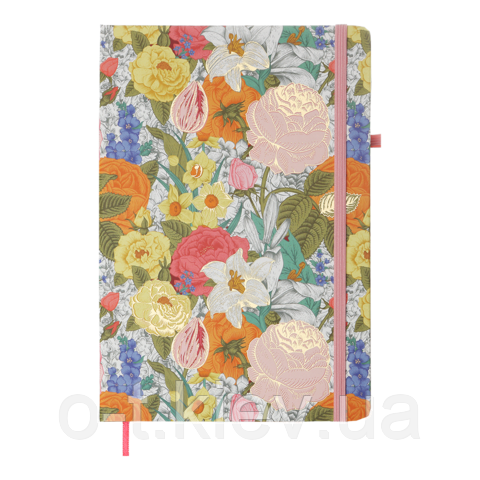 Книжка записна ROSE на гумці, А5, 80 арк., клітинка., BM.255123-10