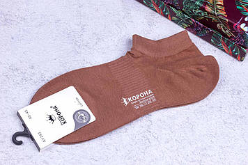 Шкарпетки чоловічі короткі Корона, бавовна, бежеві шкарпетки