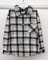 Рубашка детская, подростковая для девочки и мальчика, коттон, 100% хлопок, от 134-140 см до 152-158 см