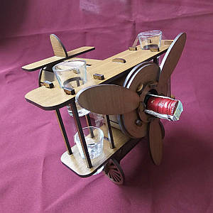 Мінібар Літак із чарками