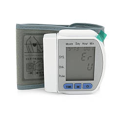 Автоматичний тонометр на зап'ясті CK-102S, 2xAA, артикул 5163, пам'ять на 90 вимірювань, екран ЖК.