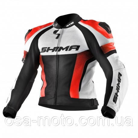 Мотокуртка Shima STR Orange Fluo/ White M