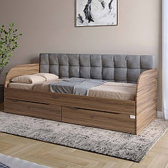 Дитяче полуторне ліжко LION Л-7 з шухлядами та ламелями Лілі-95 120x200 см Дуб ліворно (LION-044247)