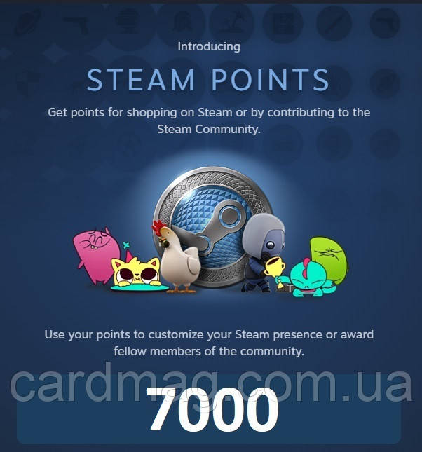 7000 Балів Стім | Жетони | Нагороди | 7000 Steam Points | Awards