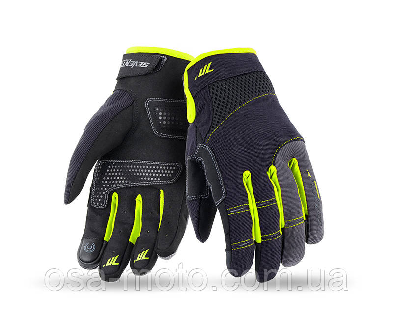 Моторукавички Seventy C48 Black Yellow S