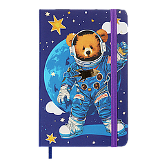 Книжка записна BEAR на гумці, А6, 80 арк., клітинка., KIDS LINE ZB.116103