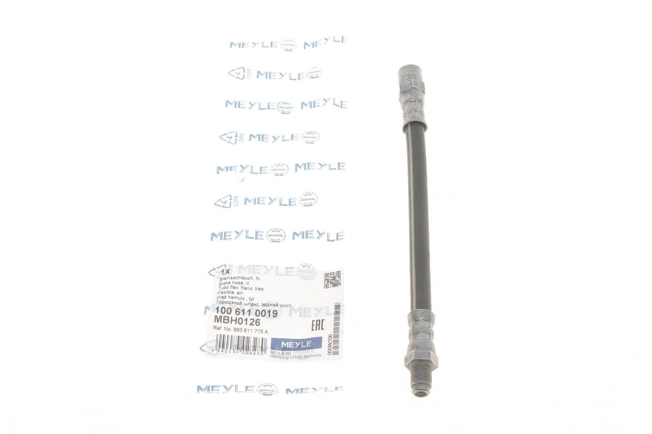 Meyle 100 611 0019 Шланг гальмівний задній Audi 80 B3, 90 B3, 90 B2, Coupe B2, Coupe B3, B3, 80 B4; Volkswagen Passat B3/b4