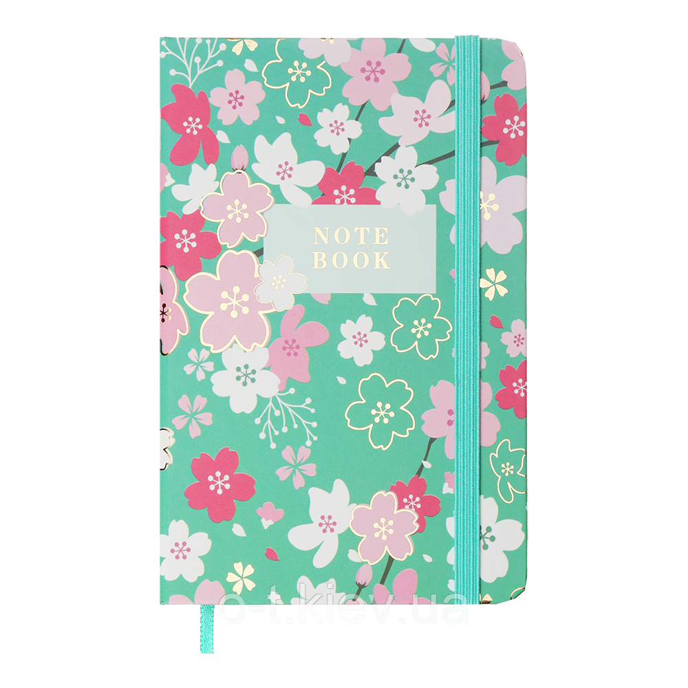 Книжка записна BLOSSOM на гумці, А6, 80 арк., клітинка., BM.256102-14, фото 1