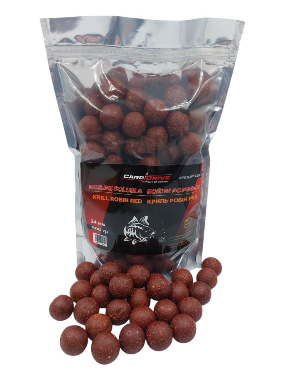 Бойли розчинені Криль Робін Ред (Krill Robin Red) 24 мм 900 г Carp Drive