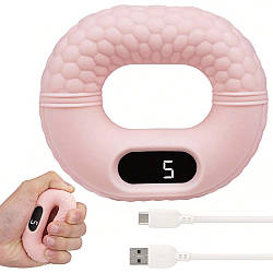 Еспандер кистьовий з лічильником та підключенням до смартфону, Рожевий / Електронний еспандер кільце для рук