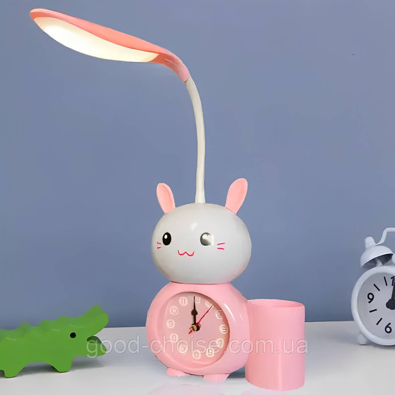 Дитяча настільна лампа 3в1 ( годинник + лампа + органайзер для ручок) Alarm clock XL-800 / Світильник настільний