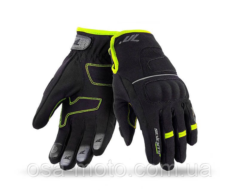 Мотоперчатки теплі Seventy C43 Black Yellow S