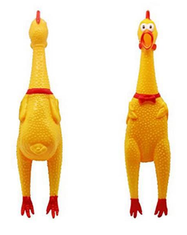 Гумова іграшка "Курка" для середніх і великих собак, 28 см