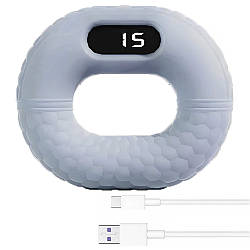 Еспандер кистьовий з лічильником та підключенням до смартфону, Сірий / Електронний еспандер кільце для рук