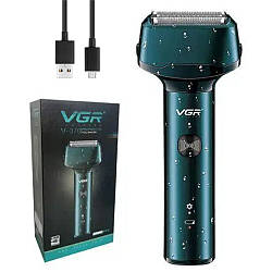 Електробритва бездротова, сіткова, IPX5, 600мАг, VGR V-370 / Акумуляторна машинка для гоління