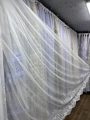 Тюль бамбук заввишки 2,8 м. біла, фото 1