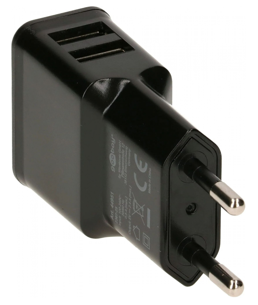 USB зарядний пристрій для телефонів і планшетів - 2 роз'єми USB 5В 2А