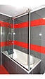 Скляна шторка на ванну 170 см розсувна, фото 2
