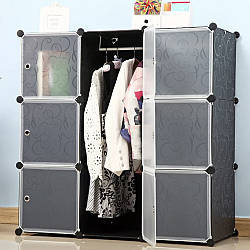 Шафа для одягу на 9 секцій, 110х37х110 см, MP-28-51 / Модульна шафа органайзер