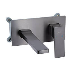 Смеситель для раковини Qtap Gemini QTGEM273GMB45695 Gunmetal Black PVD, латунь, прихований монтаж