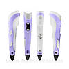 3D ручка з дисплеєм та трафаретами + стержні, 3DPEN-3, Фіолетовий / Триде ручка дитяча / 3д ручка для малювання, фото 5