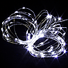 Світлодіодна гірлянда на батарейках 8м 100LED, Крапля роси, Холодний білий / Світлодіодна гірлянда роса на ялинку, фото 11