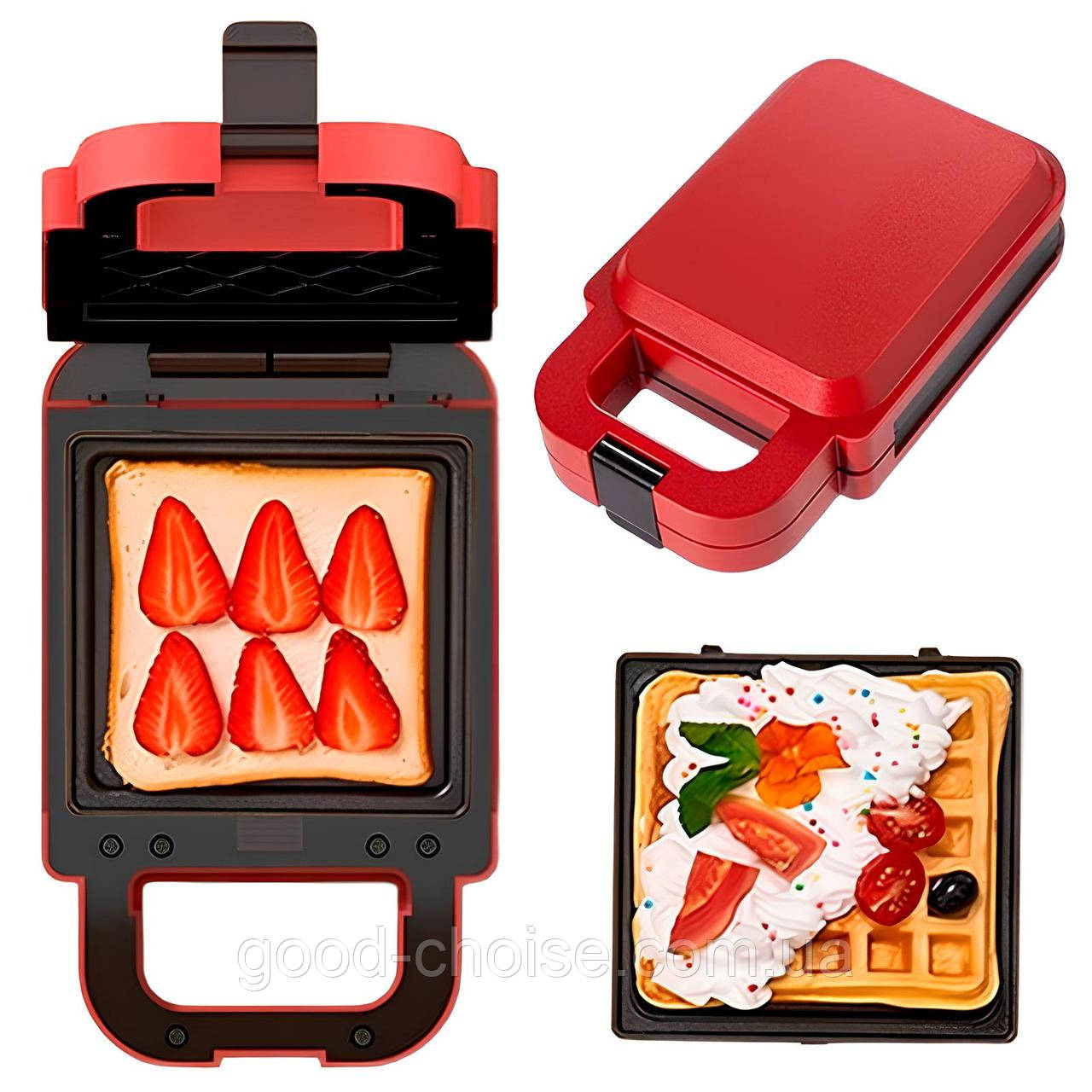Бутербродниця 600Вт, Breakfast machine / Сендвічниця мультимейкер / Вафельниця