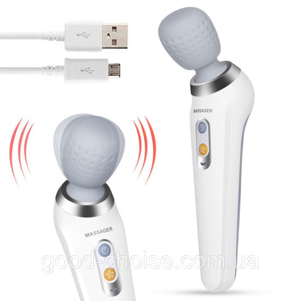 Ручний масажер для тіла та м'язів з USB, ST-806 / Акумуляторний вібромасажер / Масажний пістолет