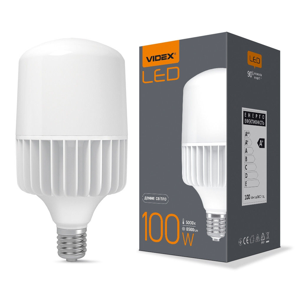 297408 LED лампа VIDEX А145 100W E40 5000K 220V