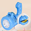 Дитячий генератор мильних бульбашок від батарейок, Блакитний / Пістолет для мильних бульбашок / Апарат для бульбашок, фото 4