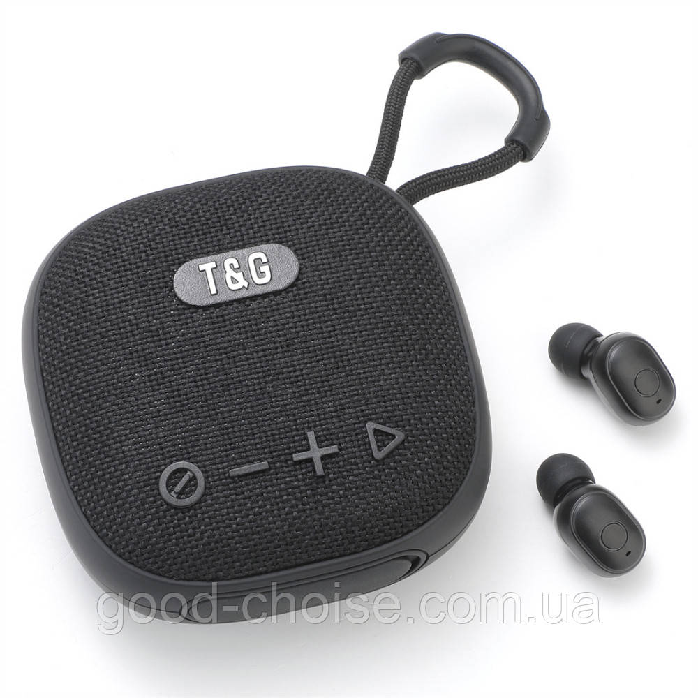 Bluetooth колонка з навушниками, 500мАч, TG813, Чорний / Портативна колонка / Блютуз колонка / Блютуз навушники