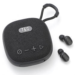 Bluetooth колонка з навушниками, 500мАч, TG813, Чорний / Портативна колонка / Блютуз колонка / Блютуз навушники