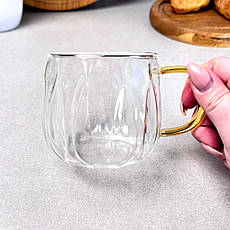 Чайна чашка 400 мл боросилікатного скла для плити Leaf, фото 3