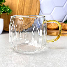 Чайна чашка 400 мл боросилікатного скла для плити Leaf, фото 4