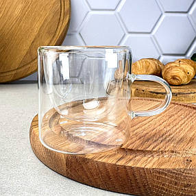 Чашка для еспресо 100 мл подвійні стінки Циліндр, фото 1