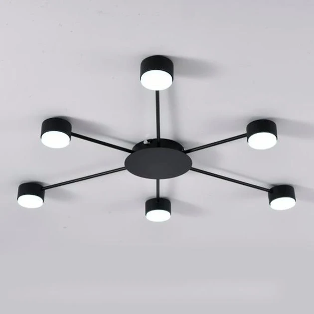 Люстра RAY SLIM 6xGX53 BLACK чорна LUMINARIA 220V IP20 (стельовий світильник під змінні LED лампи) 950x55мм