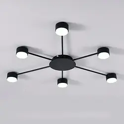 Люстра RAY SLIM 6xGX53 BLACK чорна LUMINARIA 220V IP20 (стельовий світильник під змінні LED лампи) 950x55мм