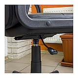 Крісло офісне чорне комп`ютерне Крафт шкірзамінник, пластикове на механізмі гойдання, для роботи і навчання, фото 6