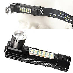 Ліхтар налобний акумуляторний з індикатором заряду, SY-2209-Р50 / Потужний ліхтарик на голову / Ліхтарик на лоб