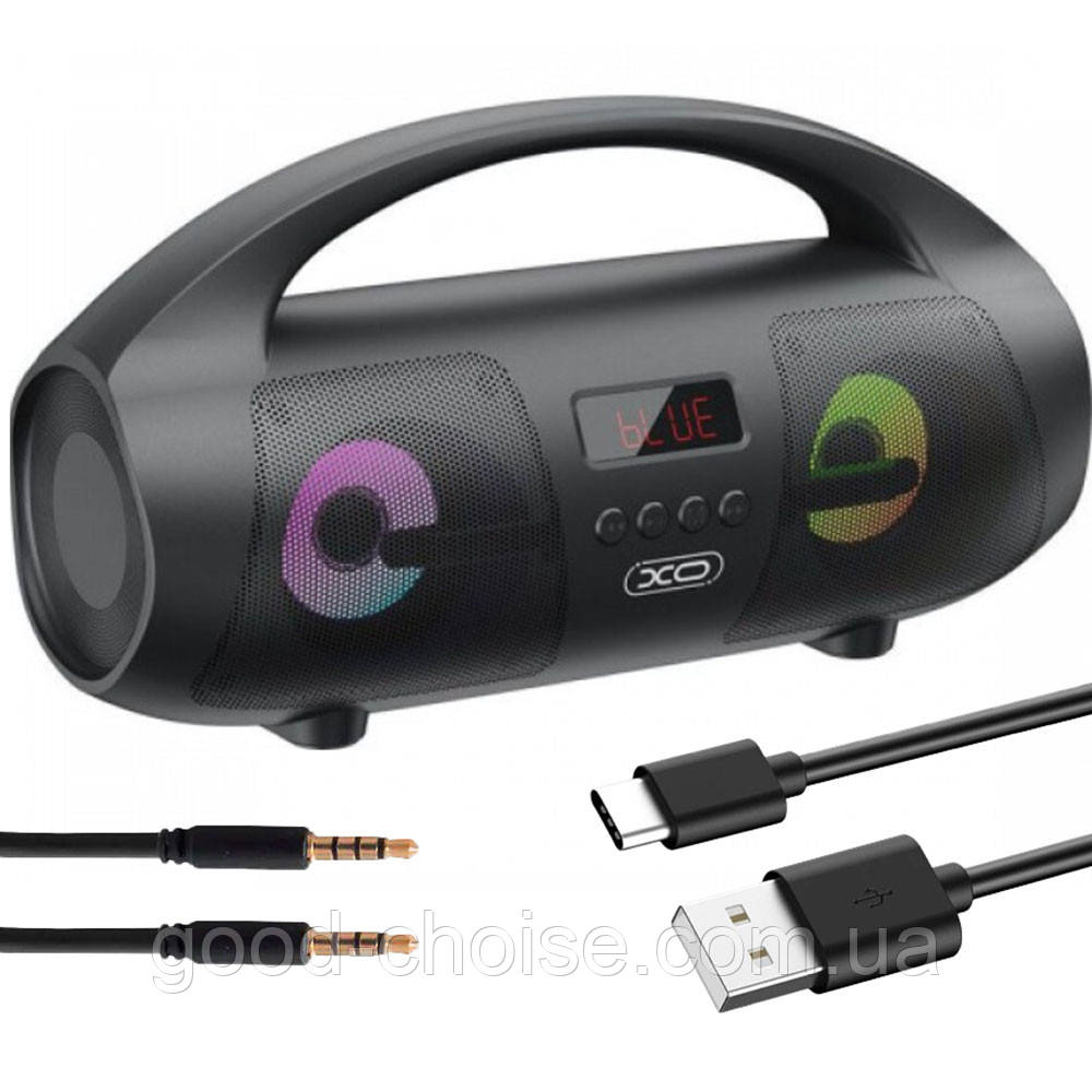 Портативна колонка з Bluetooth, FM, LED, XO F40 / Блютуз колонка на акумуляторі / Акустична колонка